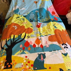 Ikea Lattjo Twin Reversible Duvet Cover Forest Animals like new